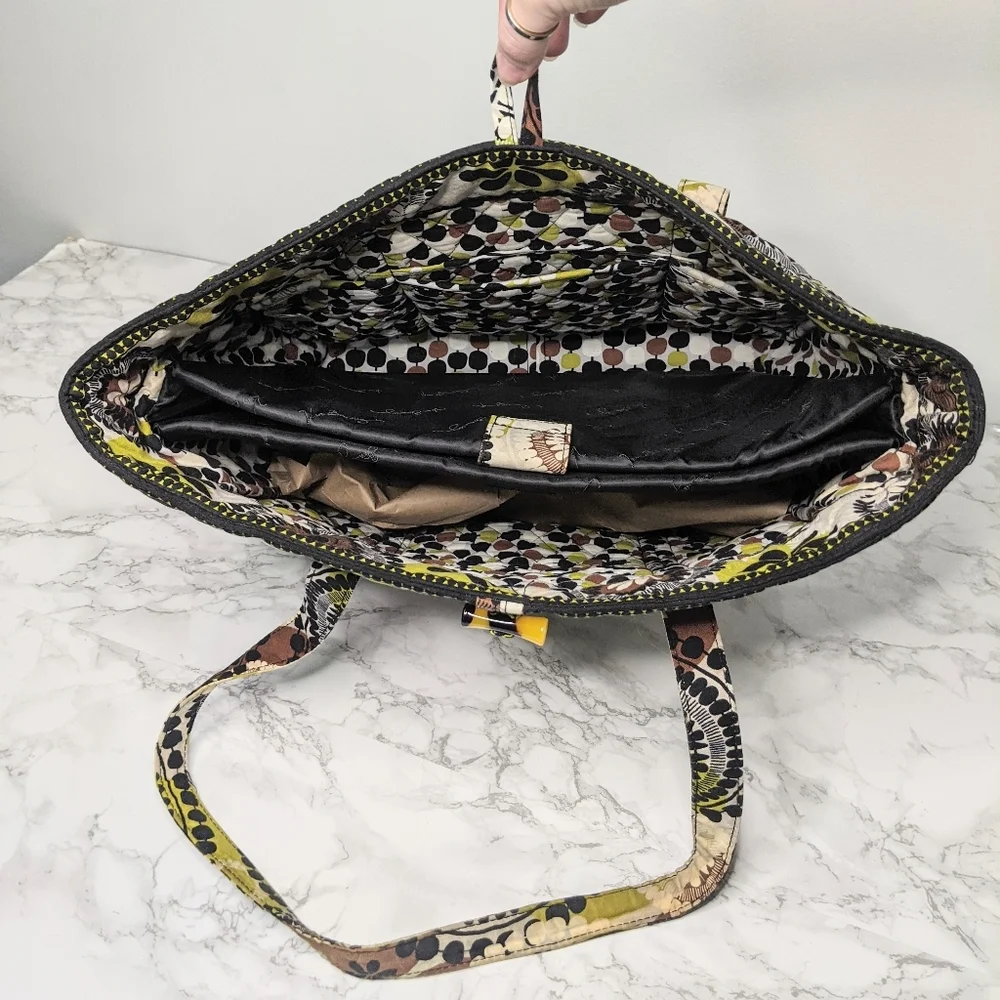 Vera Bradley Laptop Tote Cocoa Moss
